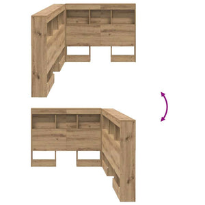 vidaXL Storage Headboard Artisan Oak 80 cm Engineered Wood