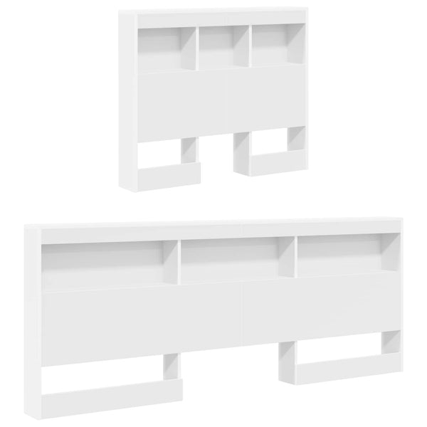 vidaXL Storage Headboard with Shelf White 90 cm Engineered Wood