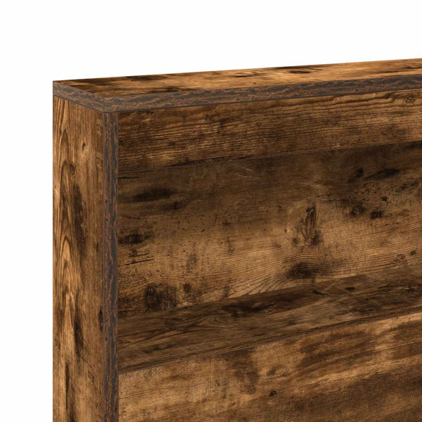 vidaXL Storage Headboard Smoked Oak 90 cm Engineered Wood
