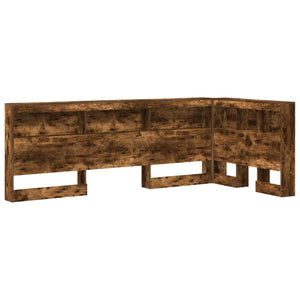 vidaXL Storage Headboard Smoked Oak 90 cm Engineered Wood
