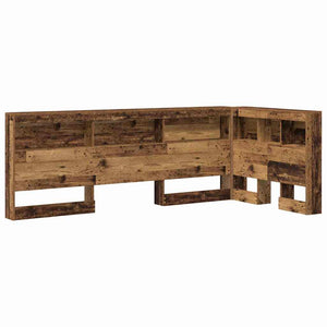 vidaXL Storage Headboard with Shelf Reclaimed Wood 90 cm Engineered Wood