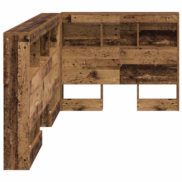vidaXL Storage Headboard with Shelf Reclaimed Wood 90 cm Engineered Wood