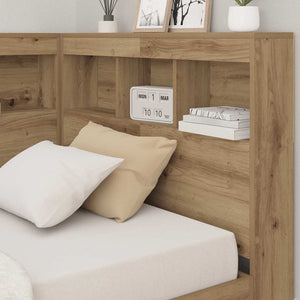 vidaXL Storage Headboard Artisan Oak 90 cm Engineered Wood