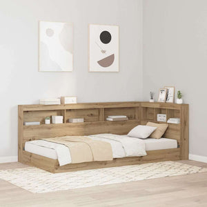 vidaXL Storage Headboard Artisan Oak 90 cm Engineered Wood
