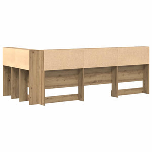 vidaXL Storage Headboard Artisan Oak 90 cm Engineered Wood