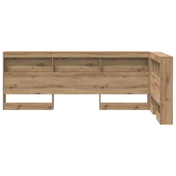 vidaXL Storage Headboard Artisan Oak 90 cm Engineered Wood