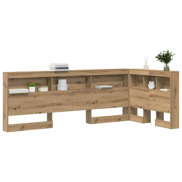 vidaXL Storage Headboard Artisan Oak 90 cm Engineered Wood