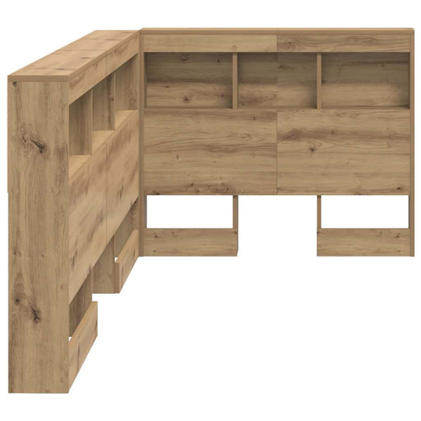 vidaXL Storage Headboard Artisan Oak 90 cm Engineered Wood