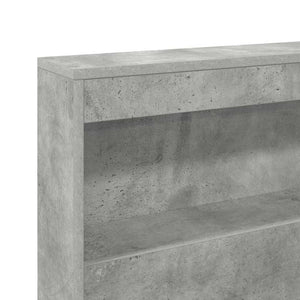 Aufbewahrungskopfteil mit Regal Beton Grau 200 cm