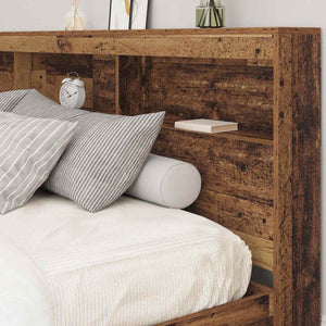 Altholz Kopfteil mit Regal 200cm