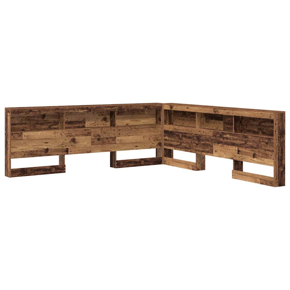 Altholz Kopfteil mit Regal 200cm