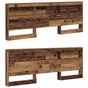 Altholz Kopfteil mit Regal 200cm