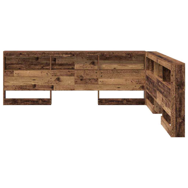 Altholz Kopfteil mit Regal 200cm