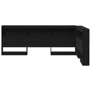 Aufbewahrungskopfteil Schwarz Eiche 120 cm