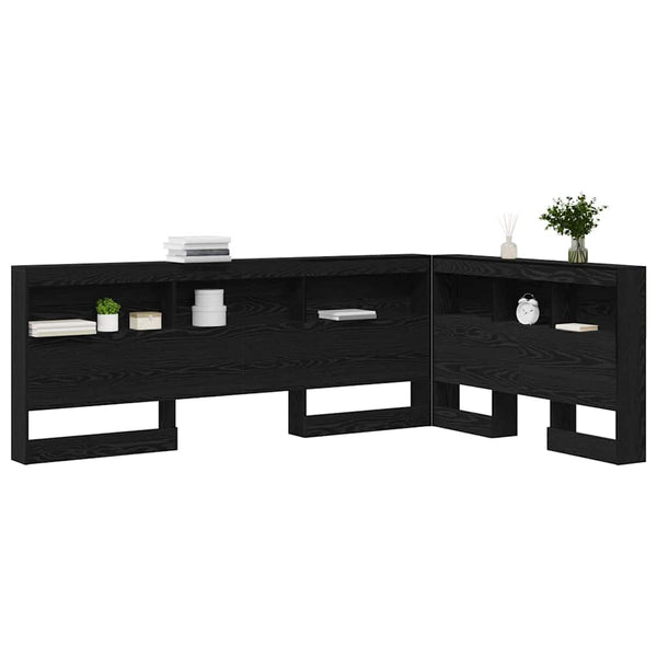 Aufbewahrungskopfteil Schwarz Eiche 120 cm