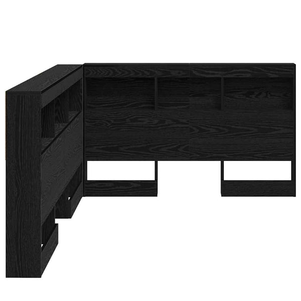 Aufbewahrungskopfteil Schwarz Eiche 120 cm