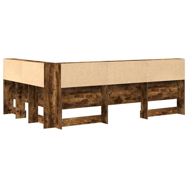 Aufbewahrungskopfteil 120 cm Geräucherte Eiche