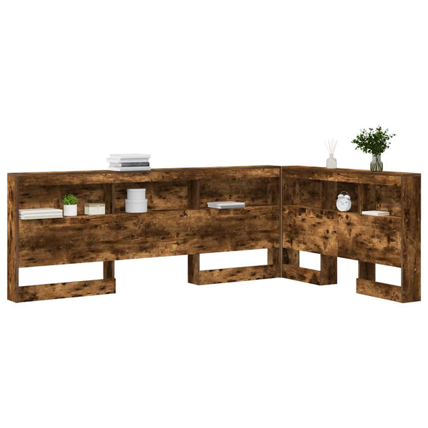 Aufbewahrungskopfteil 120 cm Geräucherte Eiche