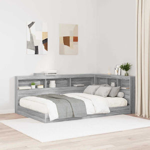 Aufbewahrungskopfteil Grau 120 cm