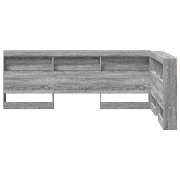 Aufbewahrungskopfteil Grau 120 cm