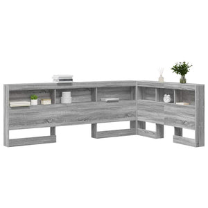 Aufbewahrungskopfteil Grau 120 cm