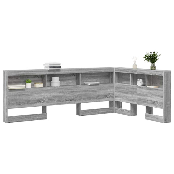 Aufbewahrungskopfteil Grau 120 cm