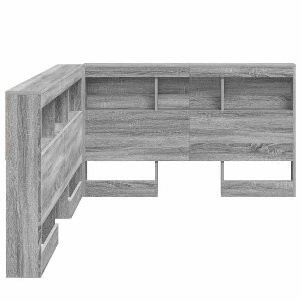 Aufbewahrungskopfteil Grau 120 cm