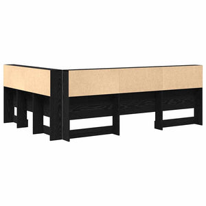 Aufbewahrungskopfteil 150 cm Schwarz Eiche
