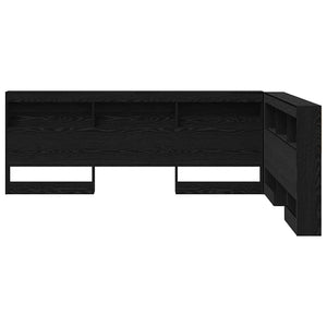 Aufbewahrungskopfteil 150 cm Schwarz Eiche