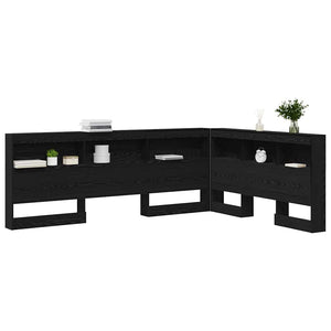 Aufbewahrungskopfteil 150 cm Schwarz Eiche