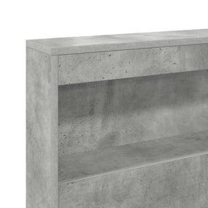 Bett Kopfteil mit Regal Beton Grau 160 cm