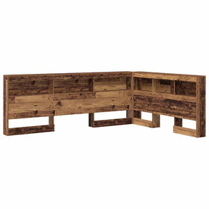 Aufbewahrungskopfteil mit Regal 160cm Altholz