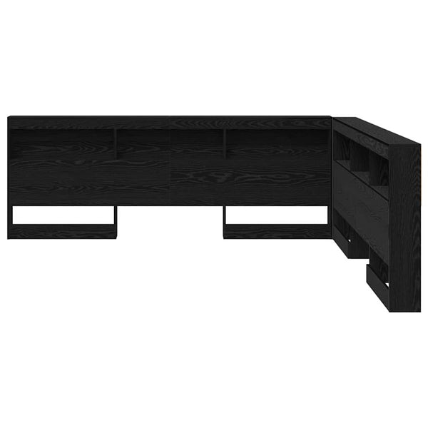Aufbewahrungskopfteil Schwarz Eiche 180 cm
