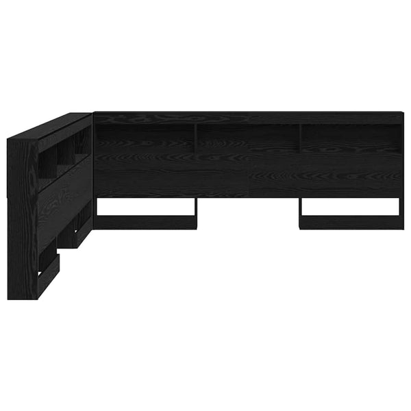Aufbewahrungskopfteil Schwarz Eiche 180 cm