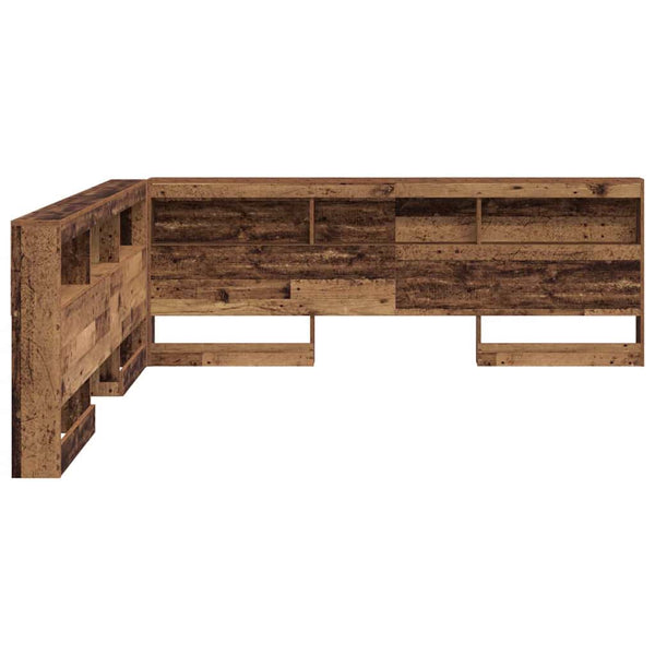 Altholz Kopfteil mit Regal 180 cm