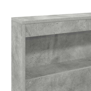 vidaXL Storage Headboard with Shelf Concrete Grey 75 cm Engineered Wood