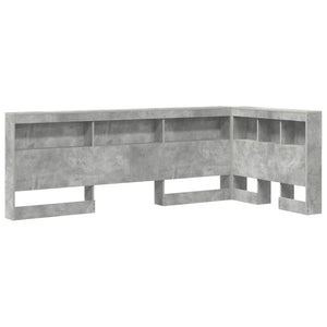 vidaXL Storage Headboard with Shelf Concrete Grey 75 cm Engineered Wood
