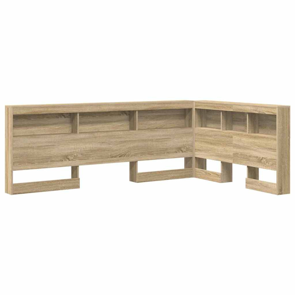 vidaXL Storage Headboard Sonoma Oak 207.5 x 137.5 x 76.5 cm
