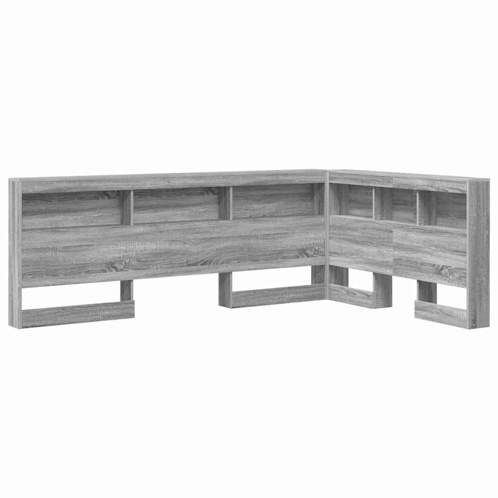 vidaXL Storage Headboard Sonoma Grey 207.5 x 137.5 x 76.5 cm