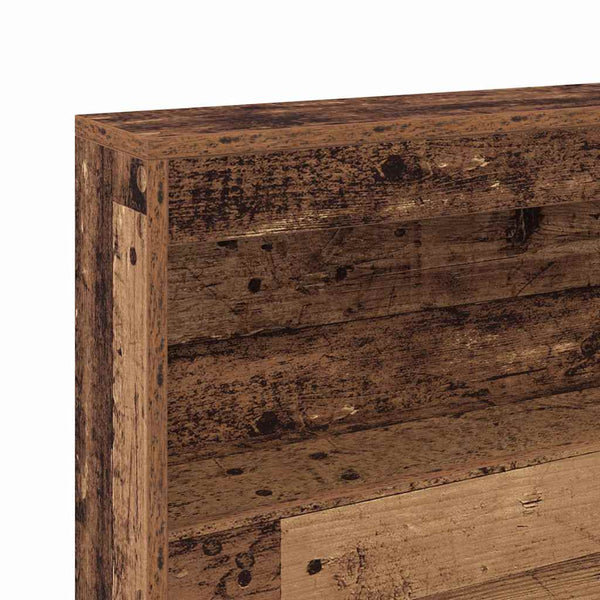 vidaXL Storage Headboard with Shelf Reclaimed Wood 207.5 x 137.5 x 76.5 cm