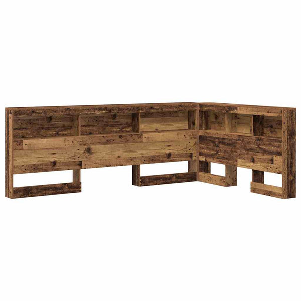 vidaXL Storage Headboard with Shelf Reclaimed Wood 207.5 x 137.5 x 76.5 cm