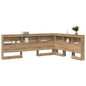 vidaXL Storage Headboard Artisan Oak 135 cm Engineered Wood