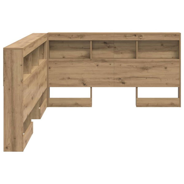 vidaXL Storage Headboard Artisan Oak 135 cm Engineered Wood