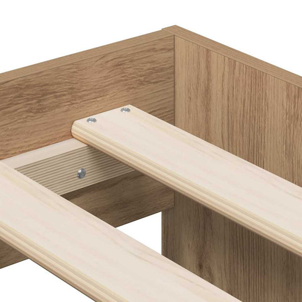 vidaXL Storage Bed Frame Artisan Oak 90 cm Engineered Wood
