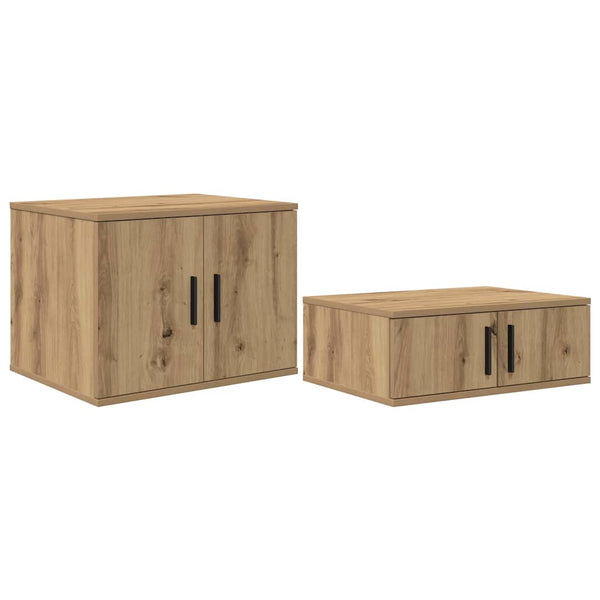 vidaXL Storage Bed Frame Artisan Oak 90 cm Engineered Wood
