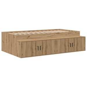 vidaXL Storage Bed Frame Artisan Oak 90 cm Engineered Wood