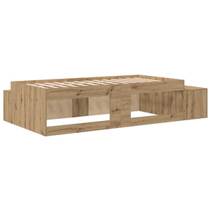 vidaXL Storage Bed Frame Artisan Oak 90 cm Engineered Wood