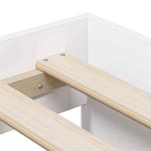 vidaXL Storage Bed Frame with Storage White 75 cm Engineered Wood