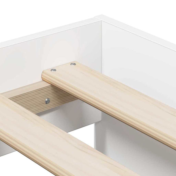 vidaXL Storage Bed Frame with Storage White 75 cm Engineered Wood