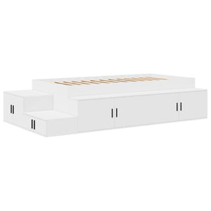 vidaXL Storage Bed Frame with Storage White 75 cm Engineered Wood